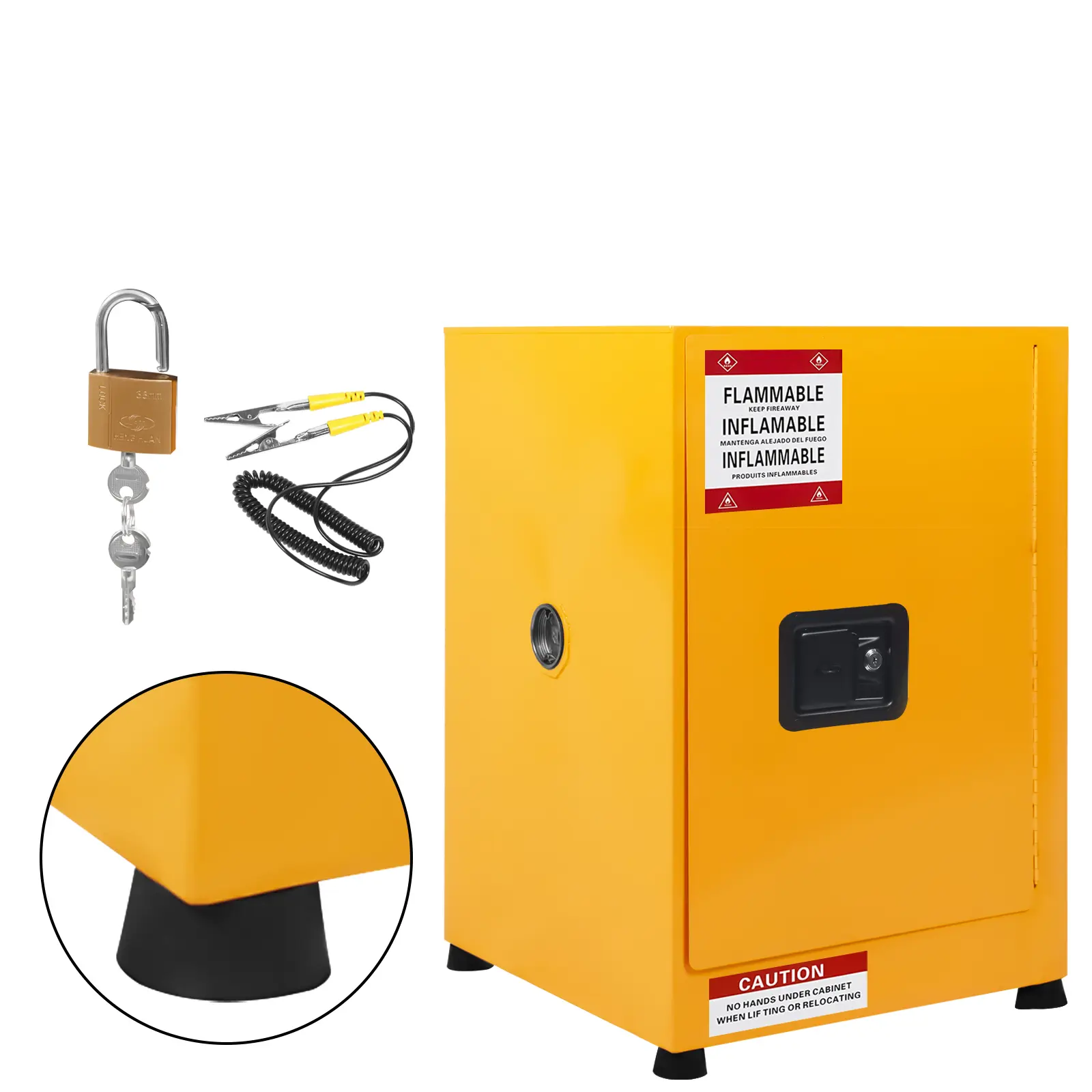 Flammable Safety Cabinet 12 Gallon,ulti-Purpose Safety Storage Cabinet, Flammable & Chemical Cabinet with Adjustable Shelves for Industrial, Commercial Use and Home Garage