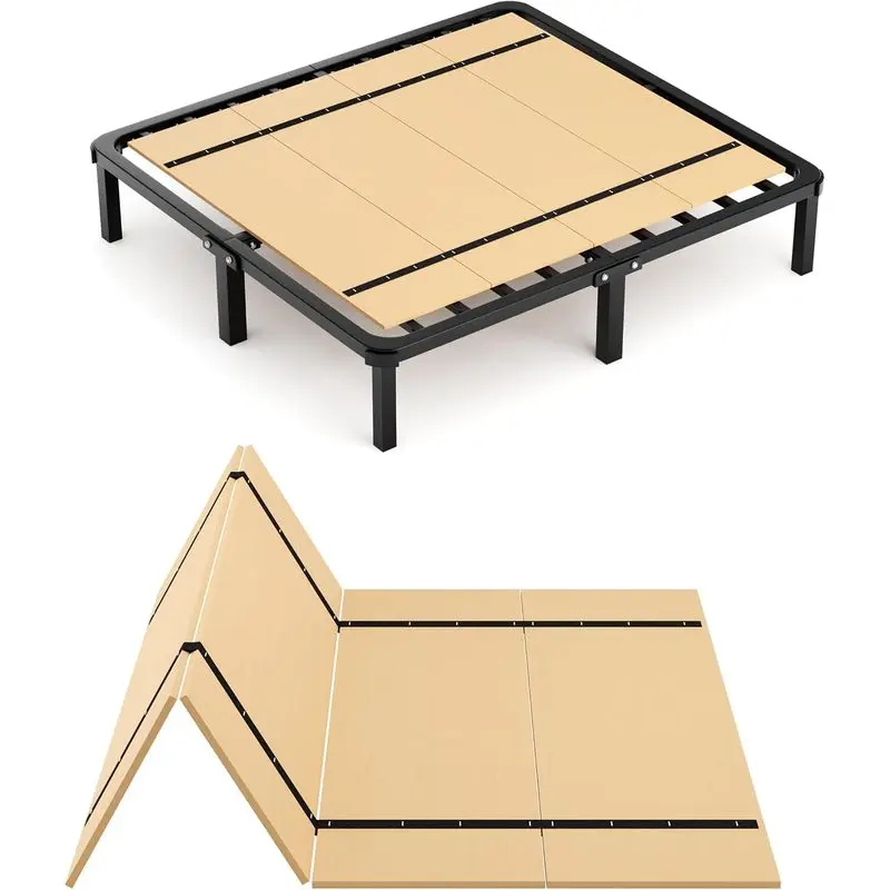 Foldable Twin Bunkie Board, 60 x 30 in |   Low-Profile Under-Mattress Support for Bed Slats, Bunk Beds, Daybeds, Sleeper Sofas & Guest Beds