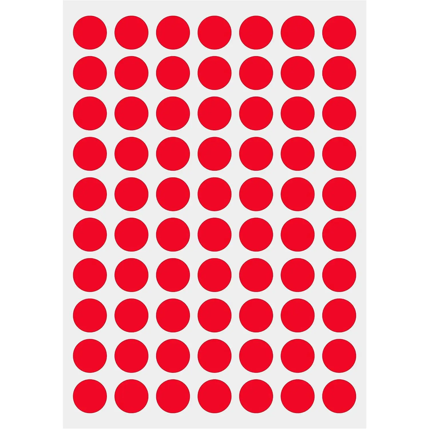 1050 count 3/4 Inch Red Dot Sticker, Round Color Coding Circle Sticker Label | 15 Sheets Per Bag,Copper Plate Paper, Writable with Markers, Permanent Adhesive, Bright Color, For School Garage
