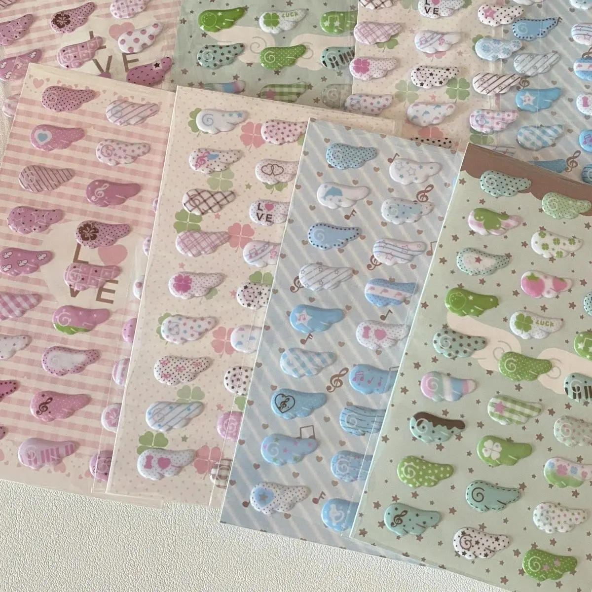 New Arrival 1pc Kawaii Bubble Wings Stickers DIY Scrapbook Stickers Confetti Phone Camera Decoration Sticker
