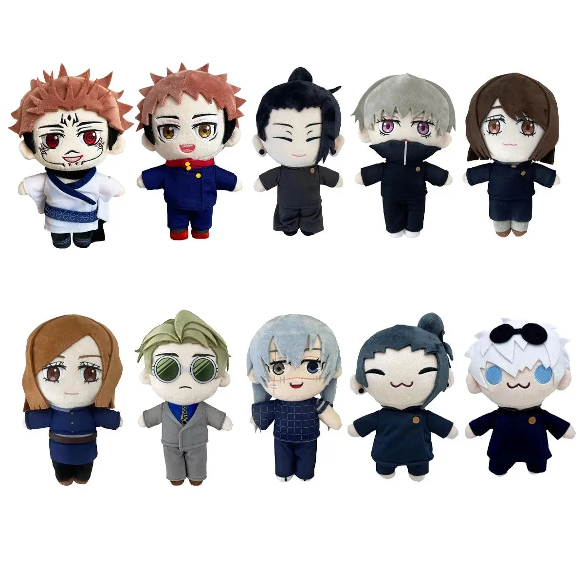 JJK Unisex Cute Dolls - Anime Character Plush Toys (Nanami Kento, Mahito, Gojo, Geto, Kugisaki Nobara) Soft Stuffed Cosplay Props Gifts, Soft Cuddly Gift, Stuffed Animal Gifts