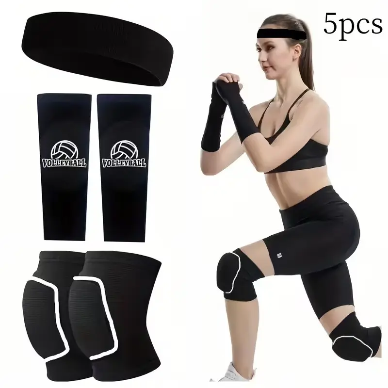 5Pcs Volleyball Padded Passing Forearm Hitting Sleeves, Protective Volleyball Arm Pads and Wrist Support Protection Pad, S/M/L 3 Sizes For Adults Only, Not Suitable For Kids Under 16 Years Old, Sports Sleeves