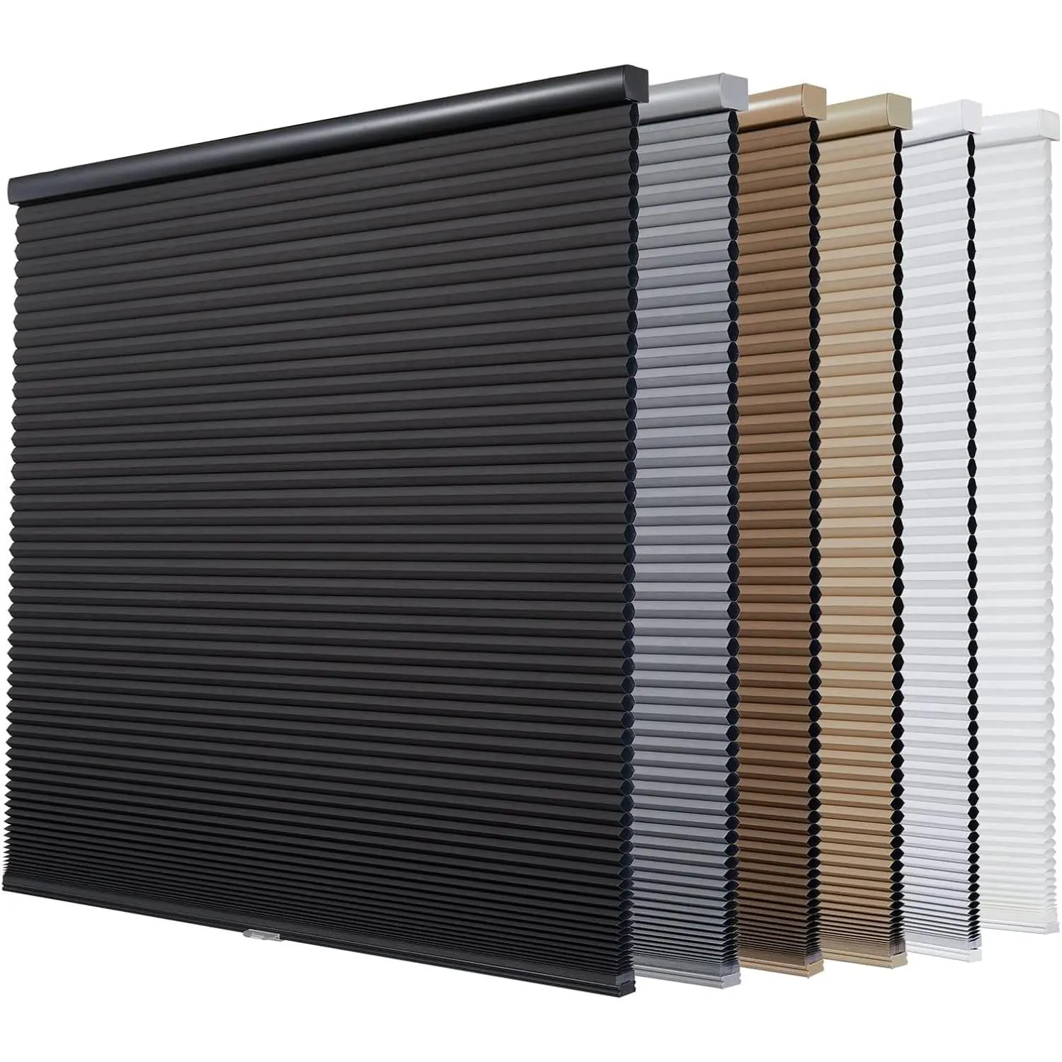 Custom Blackout Cellular Window Shades Cordless Blinds Honeycomb Blinds for Windows (White 23"W x48"H) Window Shades for Home, Room Darkening Cellular Door Blinds for Kitchen Easy to Install