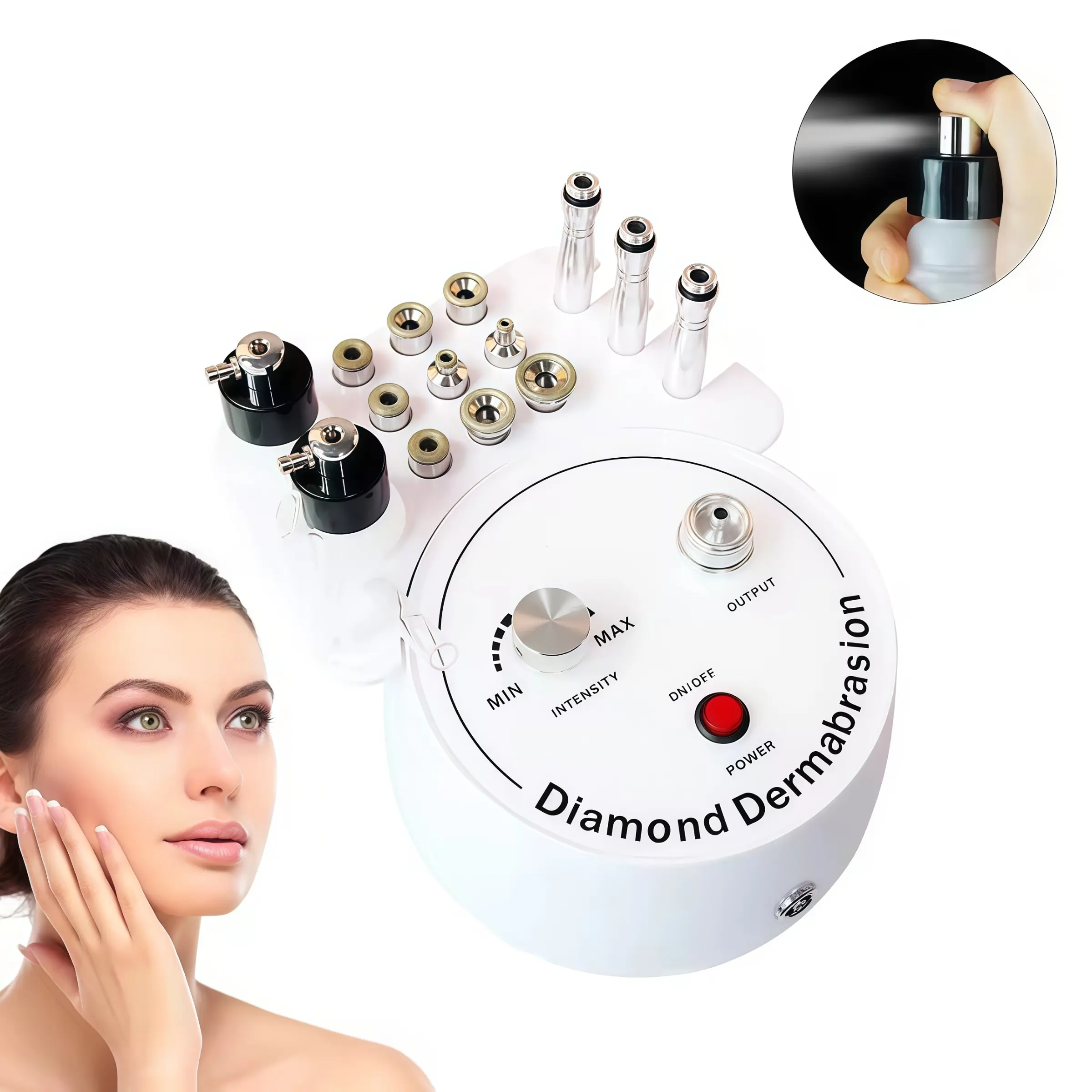Three-In-One Micro Crystal Exfoliator, Water Spray Dead Skin Remover, Facial Exfoliation Beauty Device, Deep Pore Cleansing, Skincare Care, Facial Cleansing Tool, Face Scrubber Exfoliator, Facial Pore Cleaning, Facial Beauty Machine