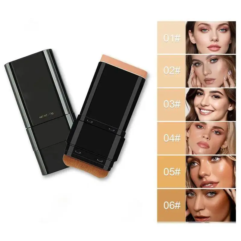 Unisex 6-Color Dual-Ended Eraser Foundation Stick - Smoothing, Lightweight Makeup for Adults, Concealer & Highlighter with Coverage, Blemish & Blackhead Targeting, Daily Care Party Bag Gift Essential christmas tiktok hot seller