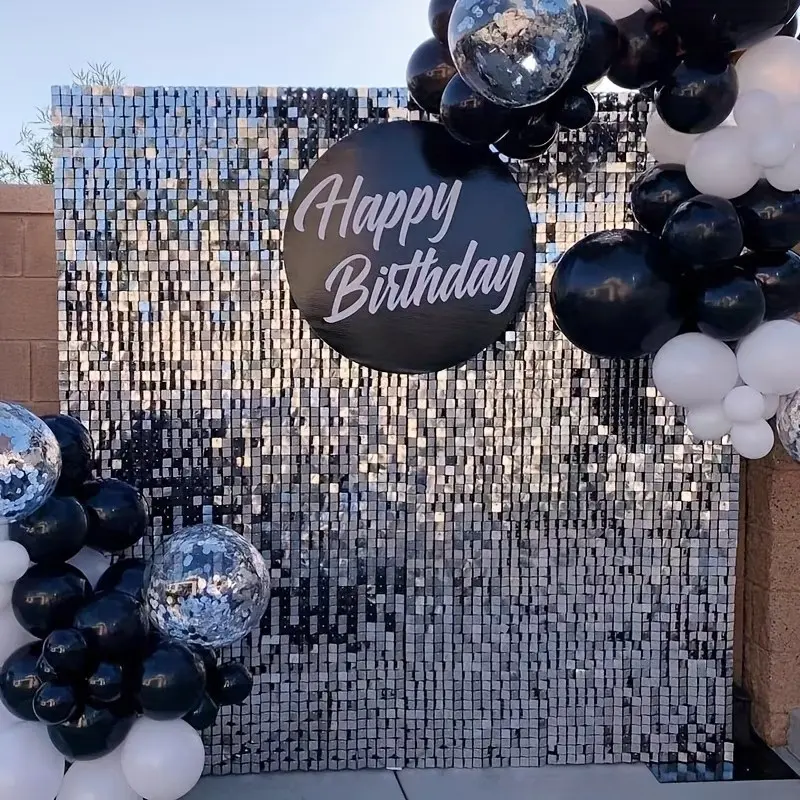 A Sparkling Backdrop And Shimmering Wall Background, Shiny Wall Backdrop Suitable for Christmas Parties, Weddings, Birthday Celebrations, Engagement Parties, Anniversary Decorations, And Halloween Room Decor