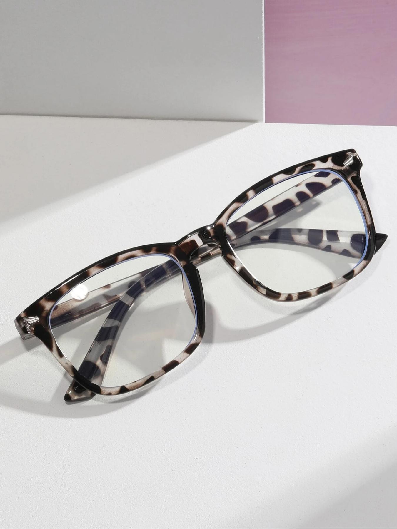 Square Frame Anti-blue Light Glasses, Fashion Transparent Glasses for Women & Men, Fashion Eyeglasses for Work, Daily Clothing Decor, Perfect for Student Daily Use, Square Frame Eyewear