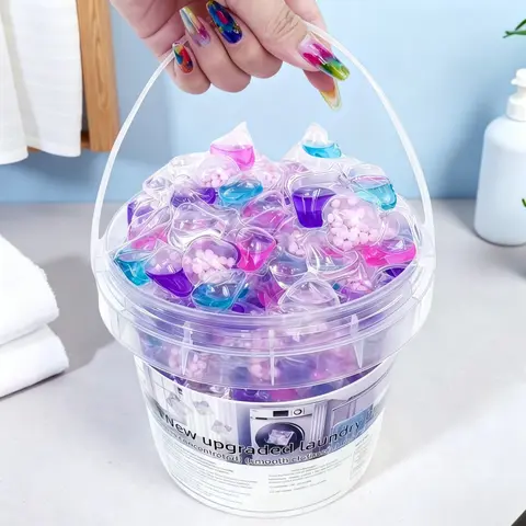 5-In-1 Laundry Detergent Pods, Enhanced Scent, Long-Lasting Freshness, Eco-Friendly Cleaning, Softens Clothes, Strong Stain Removal, Disinfects, Portable, Home & Travel Use