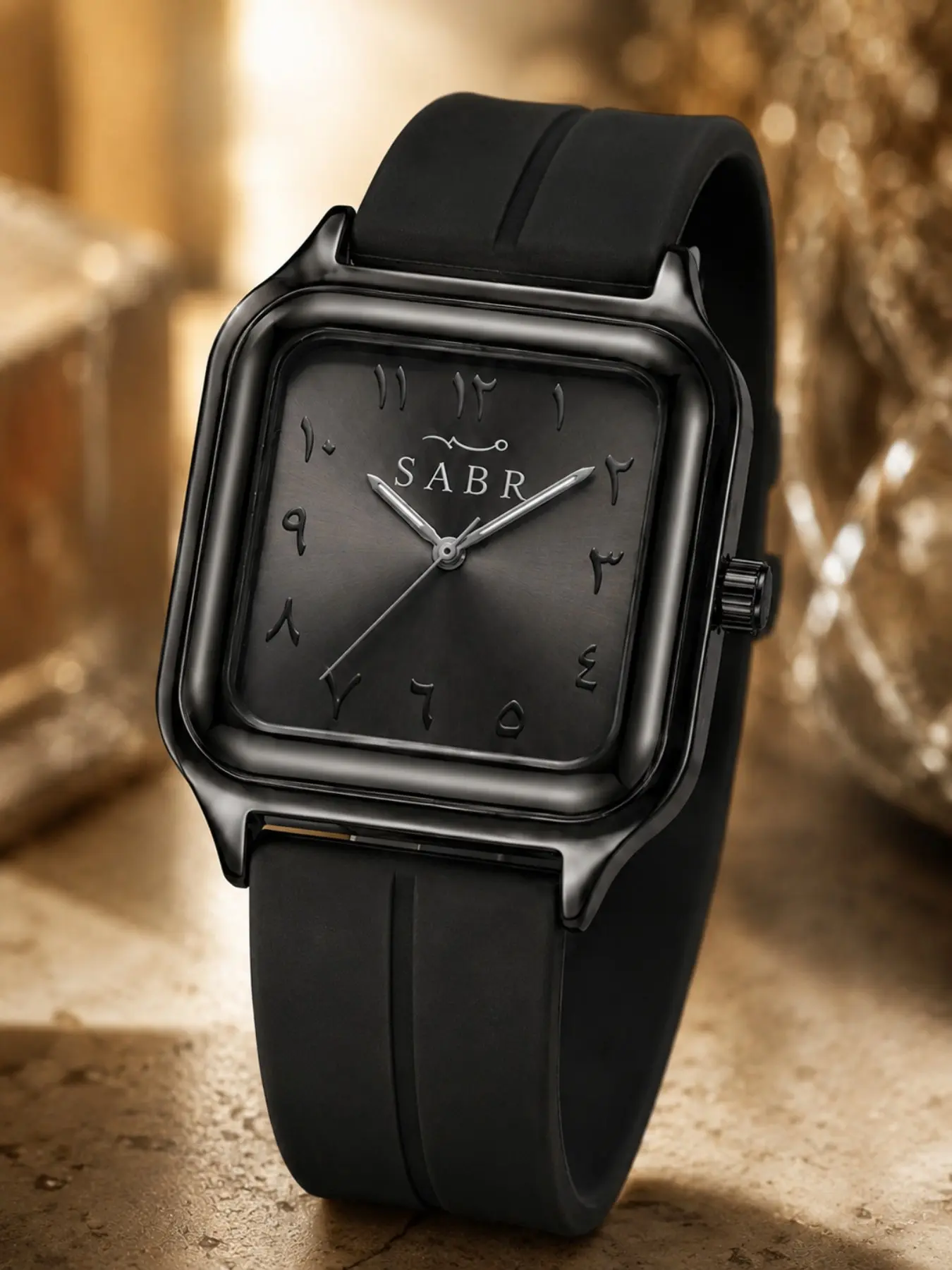 Trendy Men's Watch, Minimalist Cool Warrior Analogue Quartz Watch, Waterproof Silicone Band, Cyberpunk Style, Gift Box Included, Casual Trendy Wristwatch