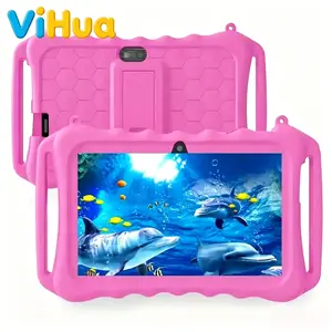 Vihua 7 Inch Android Kids Tablet, Parental Control, Dual Cameras, 2.4g WiFi, 1024x600 IPS Display, Christmas Birthday Gift