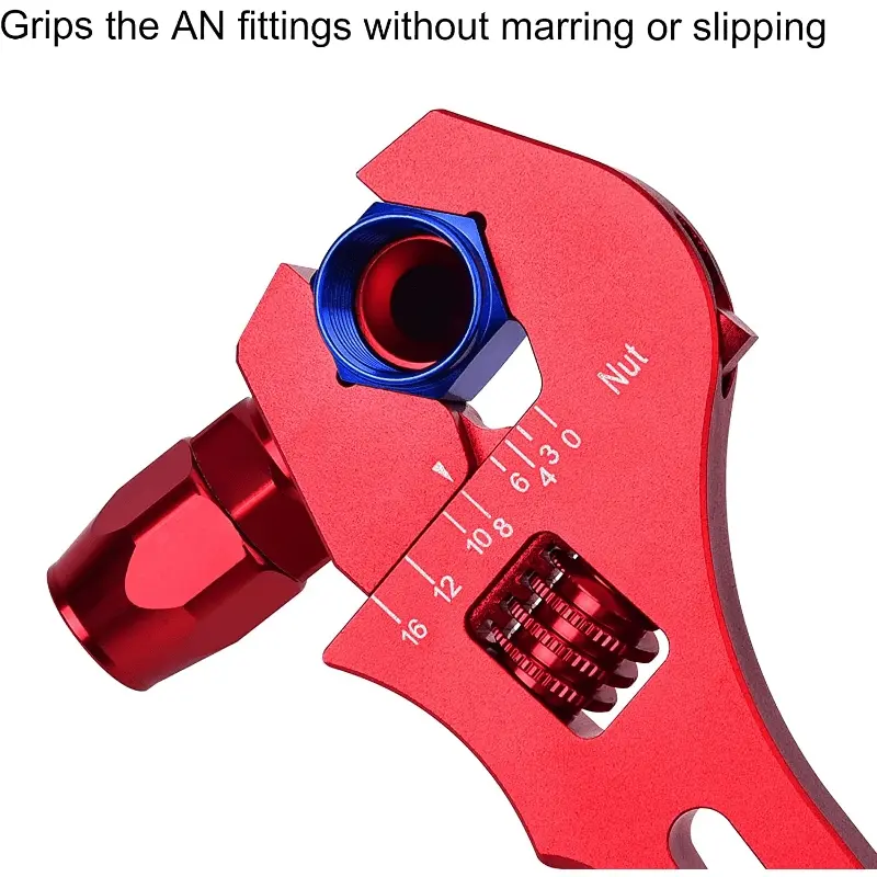 Lightweight Aluminum Alloy Adjustable Spanner Wrench, Tubing Wrench, Adjustable Range 3AN-16AN Hose Fitting Wrench Spanner For Vehicle Modification
