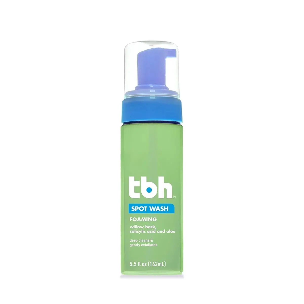 Spot Foam Face Wash for Kids, Gentle Daily Cleanser with Salicylic Acid and Willow Bark for Oily and Sensitive Skin, Sulfate and Paraben-Free, 5.5 Oz, for Preteens and Teens