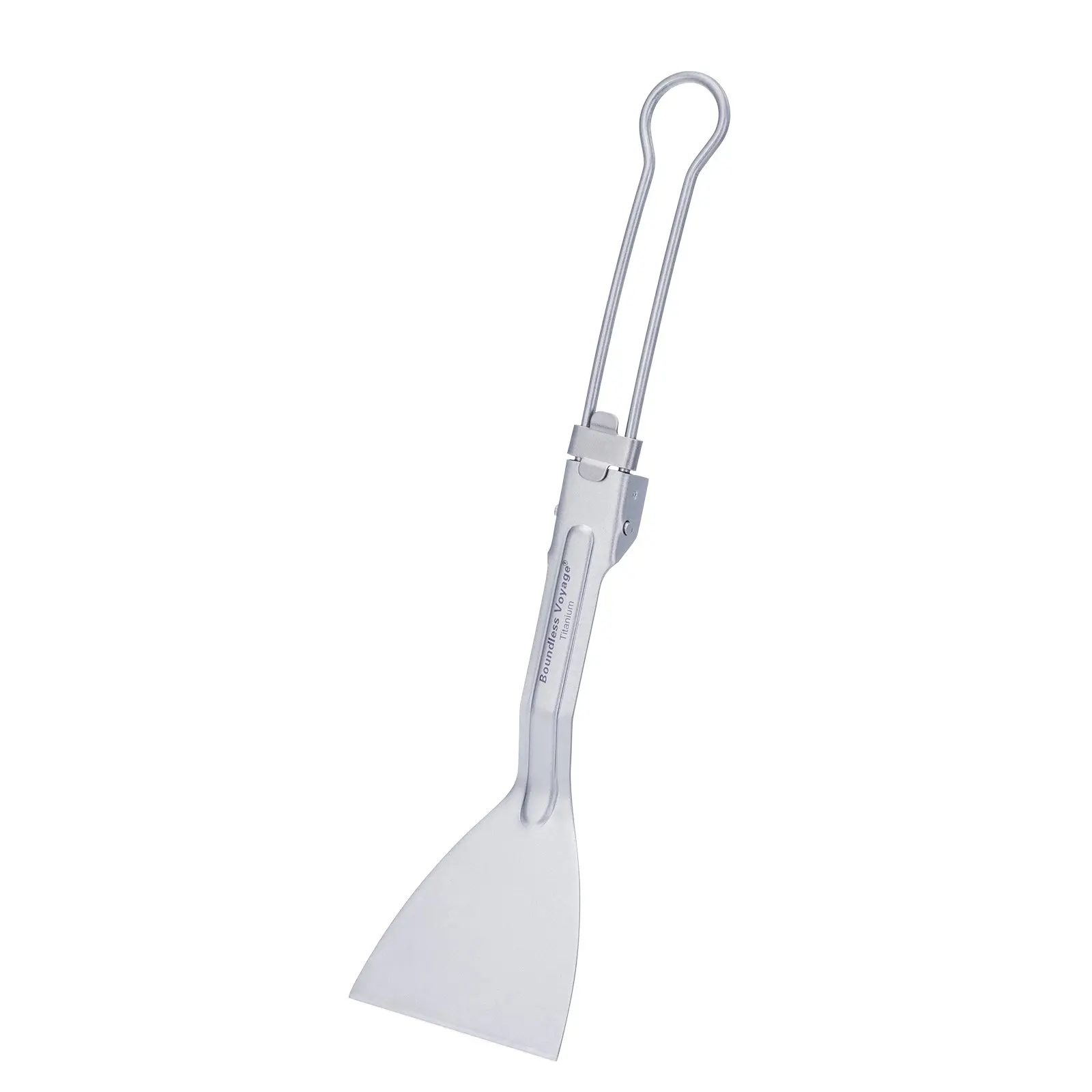 Boundless Voyage Pure Titanium Folding Mini Shovel, Lightweight Portable Cooking Pot Ladle Spoon, Outdoor Camping Utensil, Picnic Dining Tool, Camping Cooking Utensils, Outdoor Cooking Supplies