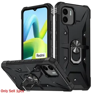 Case for Xiaomi Redmi A1 Anti-Slip Dual-Layer Flexible Adjustable Metal Magnetic Ring Stand, Shockproof Durable for Xiaomi Redmi A1 Phone Case