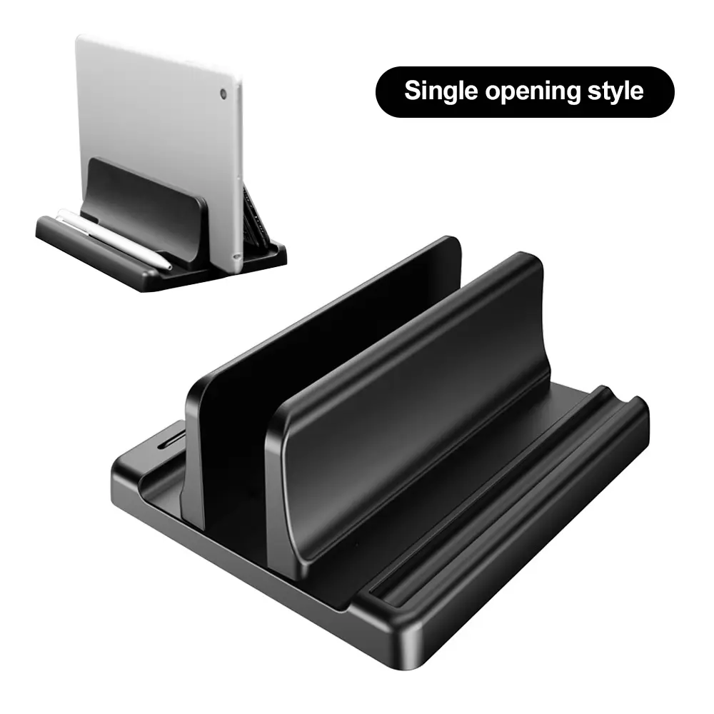 Vertical Laptop Stand, 3-in-1 Adjustable Plastic Desktop Laptop Holder, Space-Saving, Fits MacBook Pro/Air, Mac, HP, Dell, Surface, Lenovo, Up to 17.3".