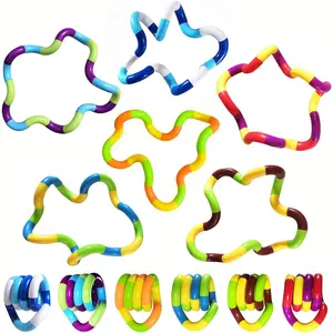 6PCS Multicolor Twisty Fidget Toys for Adults, Boys, Girls - Relaxation, Anxiety Stress Relief, Decompression - Squeeze, Twist, Chain Spinner Alternative Giftfidget toys