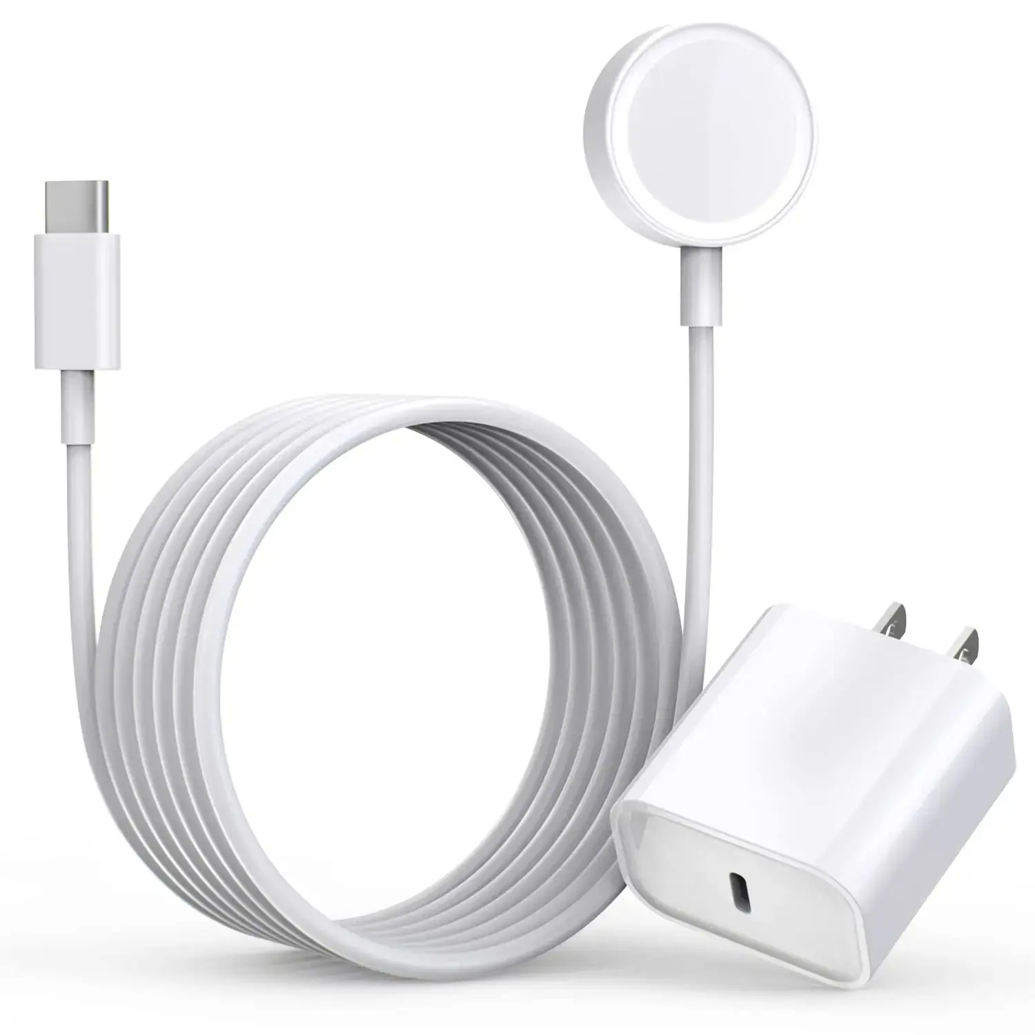 Fast Charger for i Watch Charger, USB C 20W iPhone Watch Charger Plug Adapter & Long 6.6FT iWatch Portable Wireless Fast Charging Cable Cord Compatible with Watch Series 9/8/7/SE/6/5/4/3/2/1