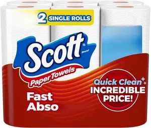 Scott Paper Towels, Choose-A-Sheet, 6 Double Rolls = 12 Regular Rolls (108 Sheets Per Roll)