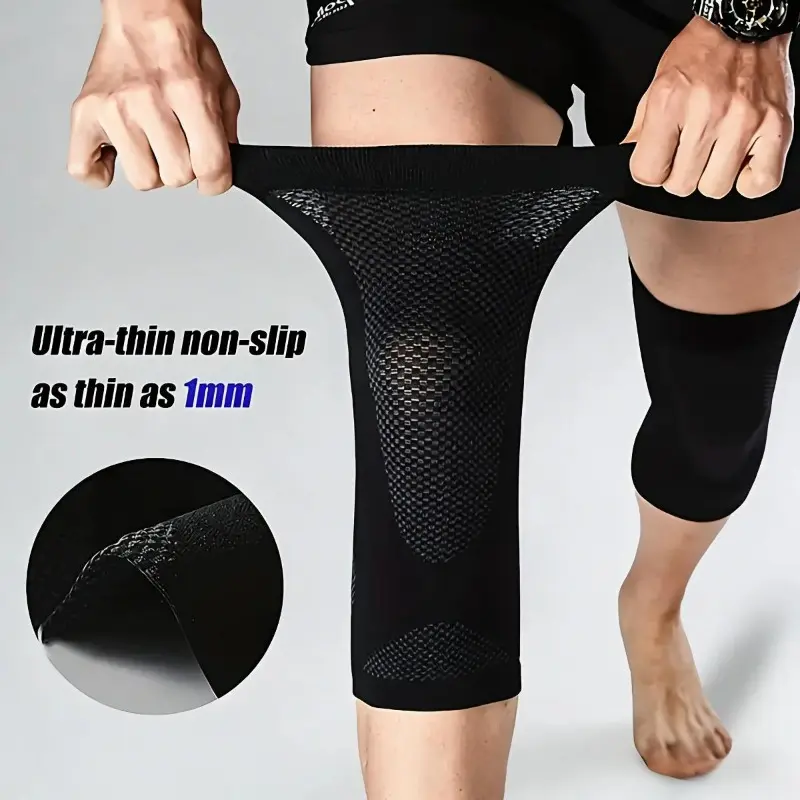 Ultra Thin Seamless Compression Knee Sleeves Breathable Support for Running Cycling Fitness