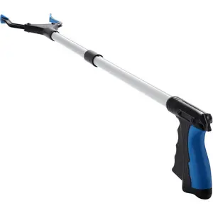 Grabber Reacher Tool, 32" Grabbers  Elderly, Lightweight Extra Long Handy Trash Claw Grabber, Mobility Aid Reaching Assist Tool  Trash Pick Up, Nabber, Litter Picker, Arm Extension (Blue)
