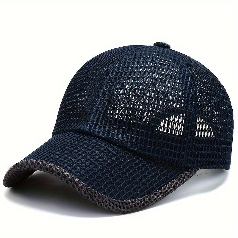 Solid Color Mesh Breathable Baseball Cap Sun Protection Hat Sports Cap Camping Cap