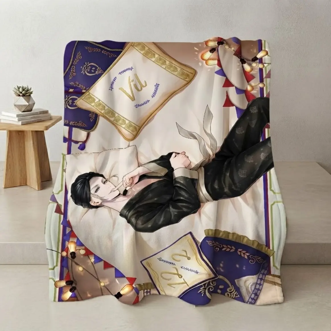 Game Anime Twisted-Wonderland Flannel Throw Blanket for Adults and Kids, Soft Funny Cozy Lightweight Plush-Feel Portable Cover for Sofa and Bed, Warm Birthday and Christmas Gift for Fans, Multipurpose Blankets and Home Bedding