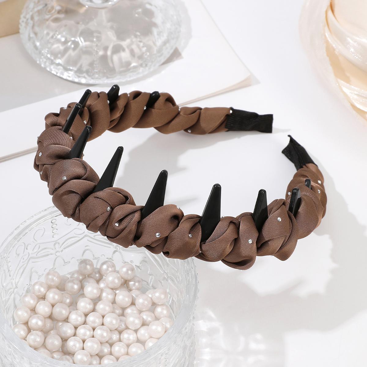 AWAYTR 3Pack Vintage High Cranium Hairband Fashion Headbands with Teeth Comb for Women Party Wedding Home Hairband  Hair Accessories