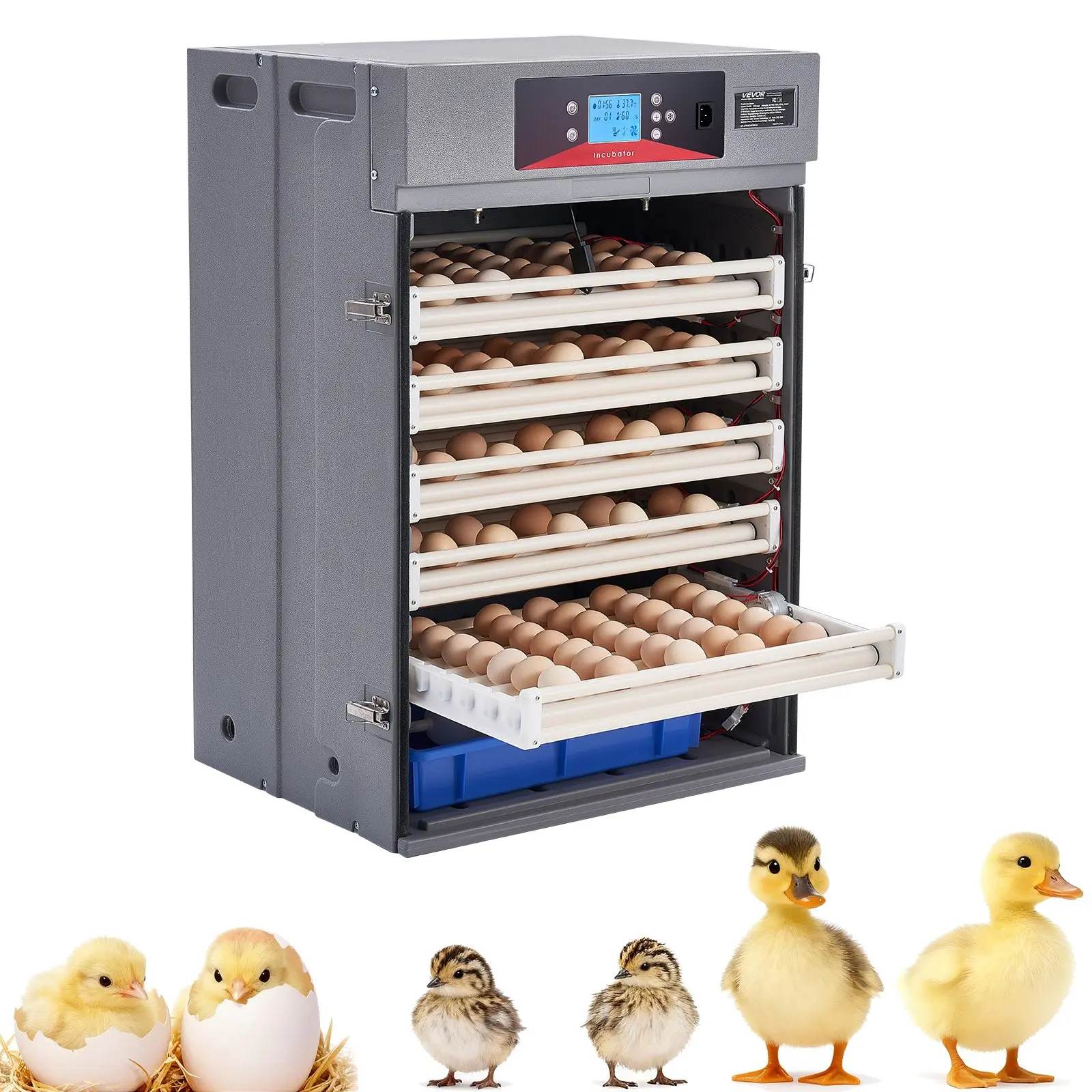 【DealsForYouDays】VEVOR 400 Egg Incubator, Poultry Incubator Cabinet with Automatic Eggs Turning, Temperature & Humidity Control, Heating & Cooling Egg Hatcher, Commercial Incubators for Hatching Chicks Ducks Goose