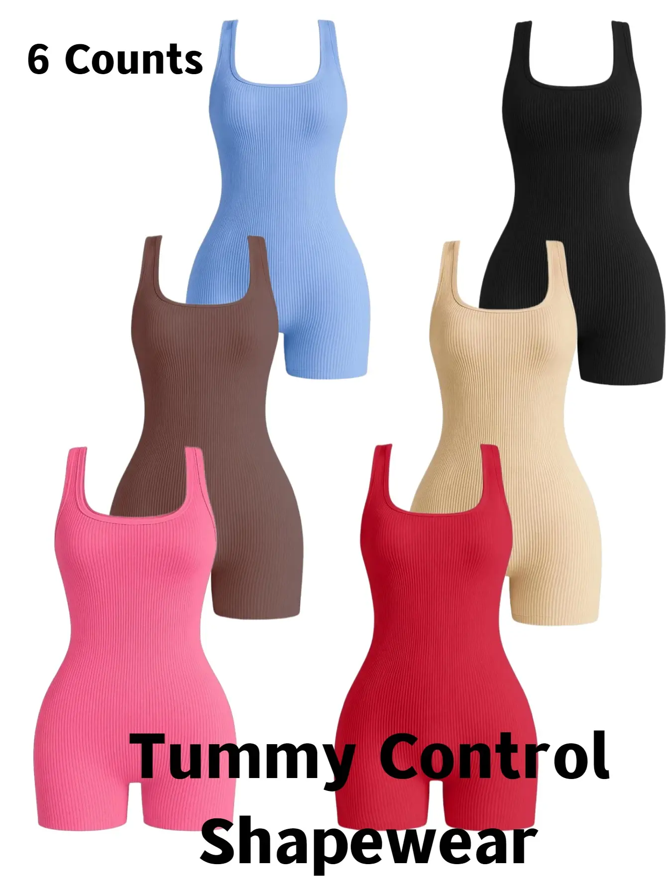 Women's Seamless Ribbed High Waist Slimming Shapewear, Comfortable Fashion Bodysuit, Ideal for Daily Wear, Ladies' Contouring Undergarment，Women's Tummy Control Shapewear