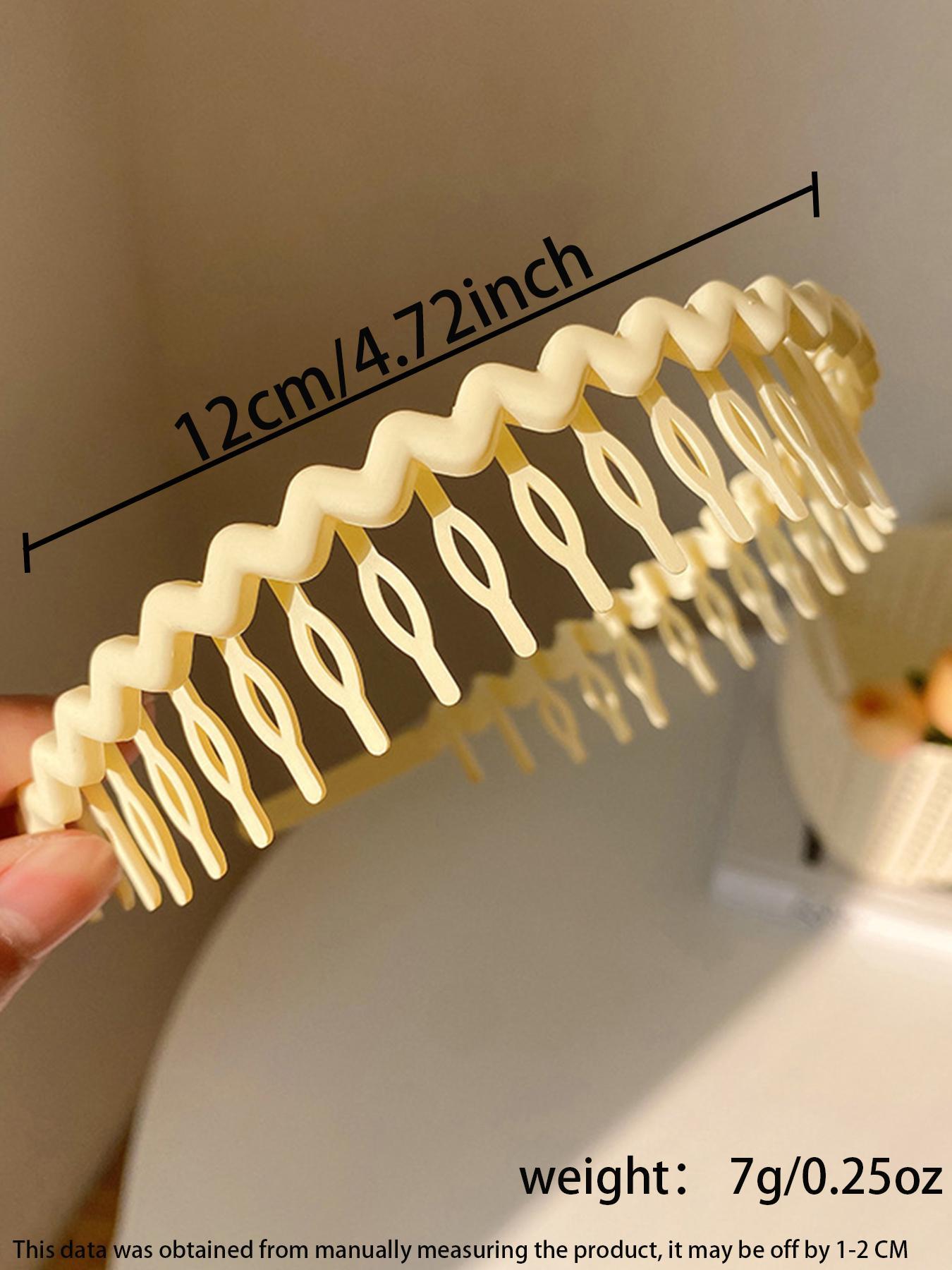 9pcs/set Women's Casual Plain Color Wave Design Hair Hoop, Toothed Non-slip Headband, Daily Casual Versatile Hair Accessories, Headbands Women, Interchangeable Headbands
