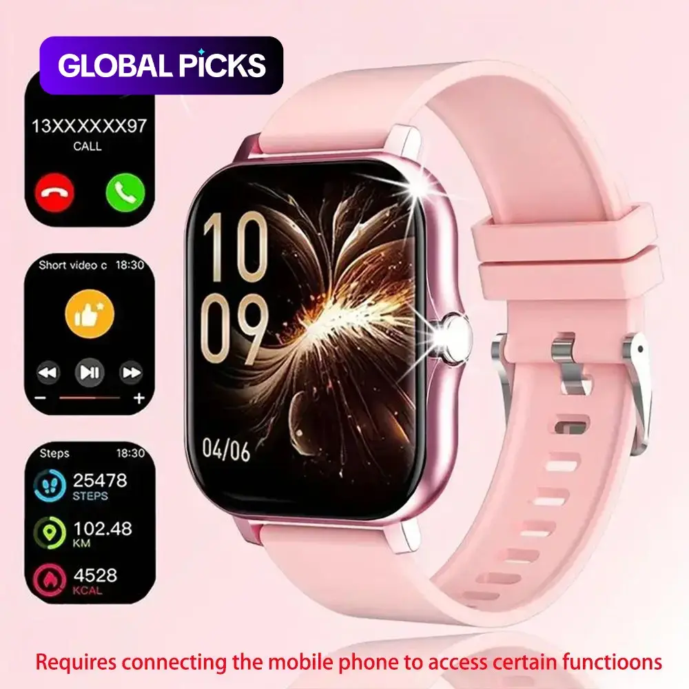 SIMSONLAB Multifunctional Touchscreen Smartwatch, Fitness Tracker Watch, Digital Watch with Weather Forecast & Music Control Function, Sports Smartwatch for Women & Men, Ideal Gift (Requires Connecting Mobile Phone to Control Music & Call) #GLOBAL PICKS