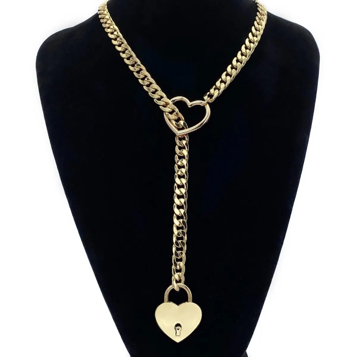 day collar Heart Slip Chain Necklaces for Women,Stainless Steel O-Ring Adjustable Lariat Y-Necklace,Punk Gothic Cuban Collar Choker Necklace for women y2k jewelry y2k accessories birthday gifts for gf Versatile Heart Pendant Necklace girlfriend link