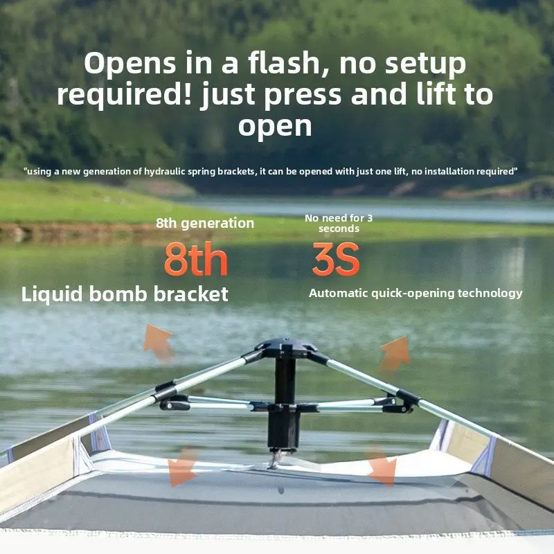 Outdoor tent field camping portable folding overnight rainstorm protection thickened camping equipment supplies full set of customization