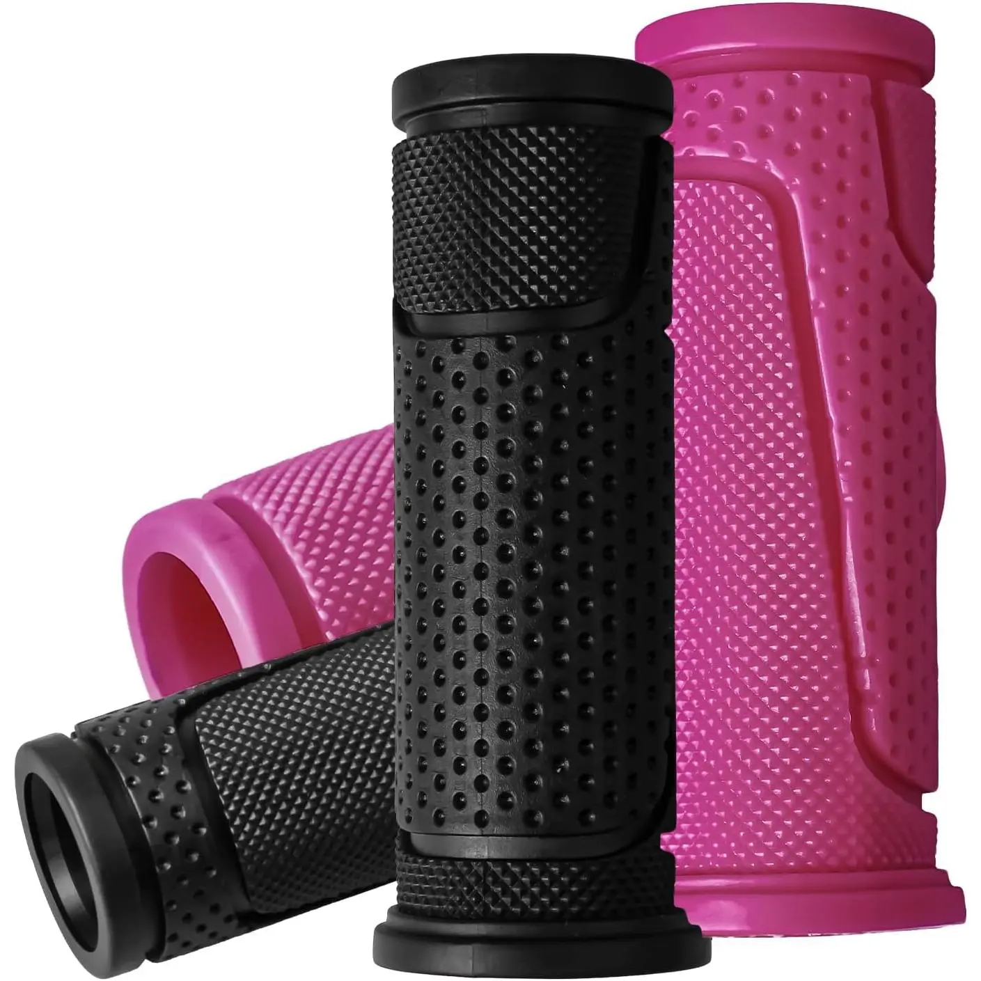 4 count   Handlebar Grips | Black + Color Combo | 8 Options | Non-Slip 22.2mm 90mm  Grips for  Bikes & Scooters