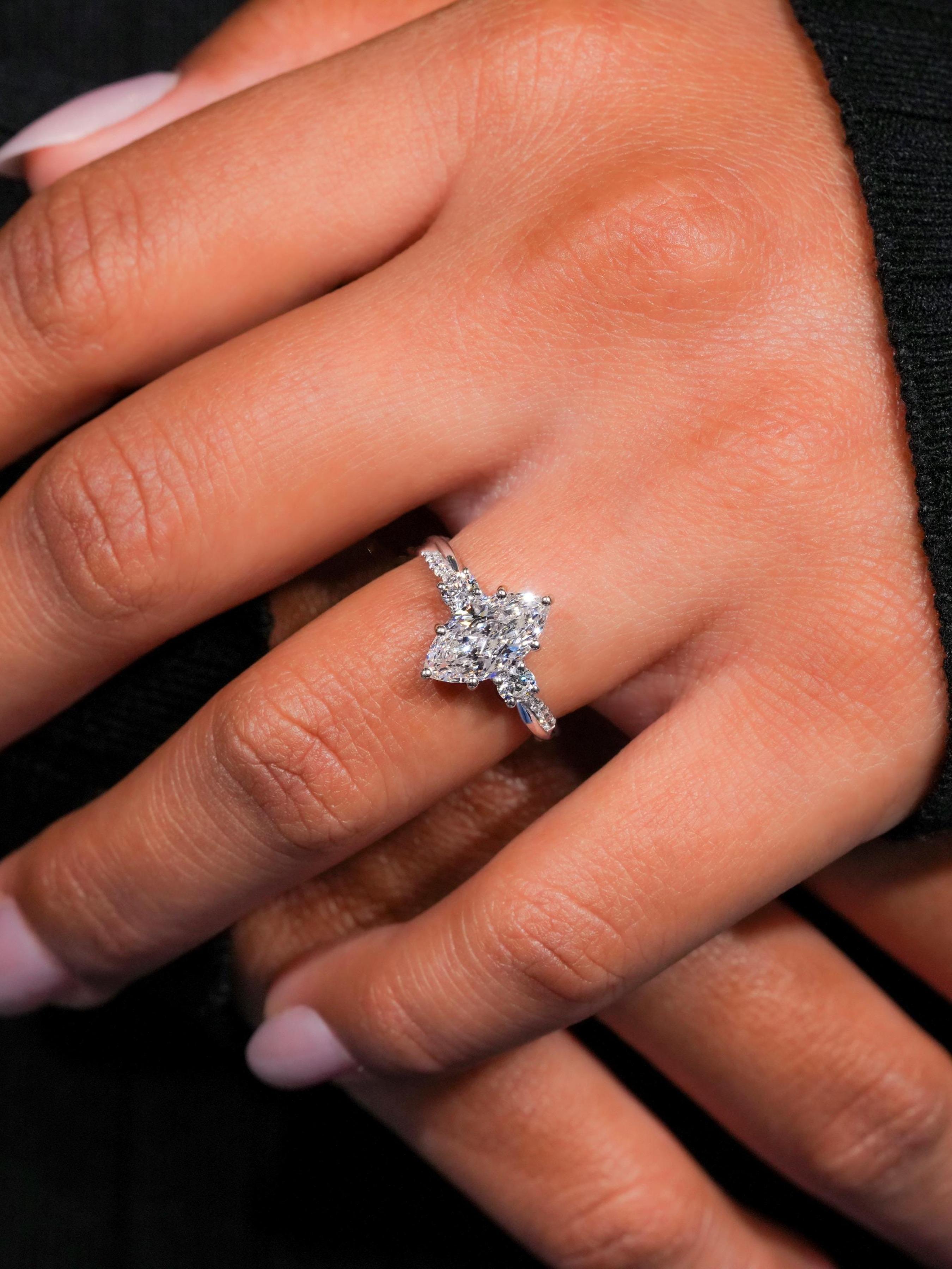 S925 Sterling Silver Artificial Zircon Decorated Ring, Elegant Engagement Ring, Fashion Engagement Rings, Elegant for Women, Trendy All-match & Exquisite Jewelry for Birthday Gift, Valentine's Day, Gift