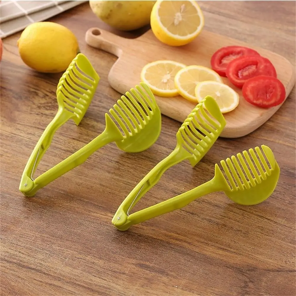 2/4/8 Piece Tomato Lemon Slicer Set, Handheld Fruit Vegetable Cutter, Stand, Kitchen Tool for Tomatoes, Lemons, Potatoes, Cucumbers