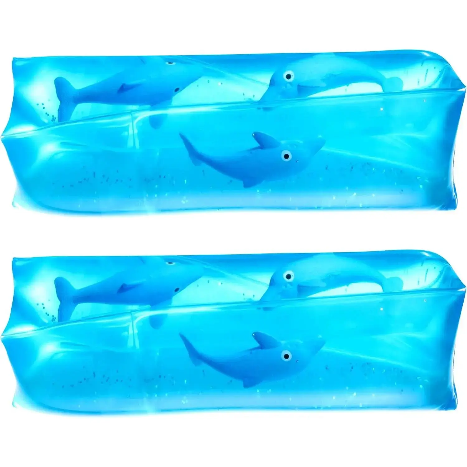 Dolphin Water Wiggler Toy (Pack of 2) - 4.75-Inch Water Snake Sensory Fidget Toys & Slippery Water Tube, Perfect for Birthday Party Favor or Game Prizes for Kids