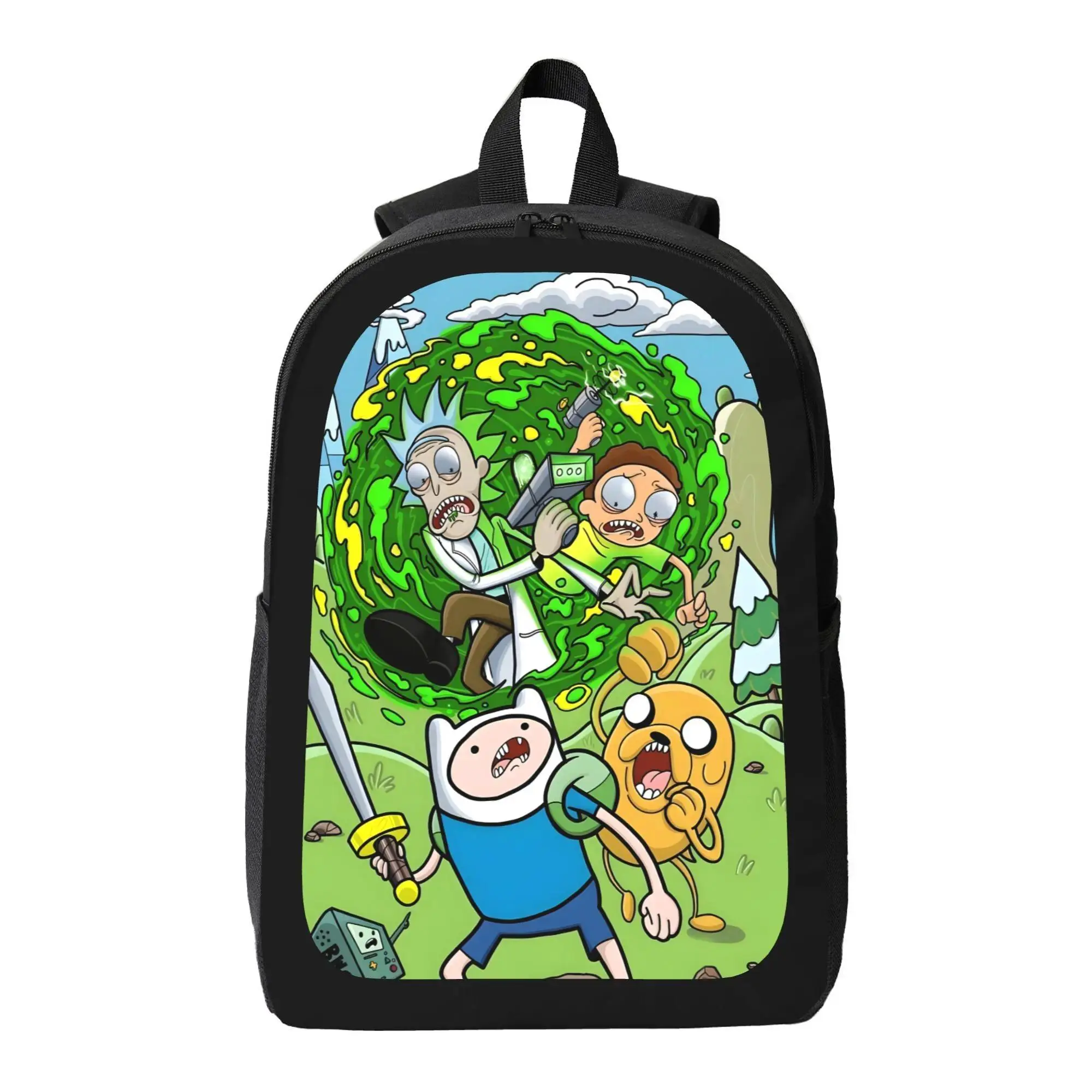 RICK AND MORTY Allover Backpack, lightweight  School Bookbag ,Laptop bag for work, travel leisure and fashionable backpack classic croc back  bag Backwoods Multifunctional Outdoor Backpack backpack  swag backpack  for  students