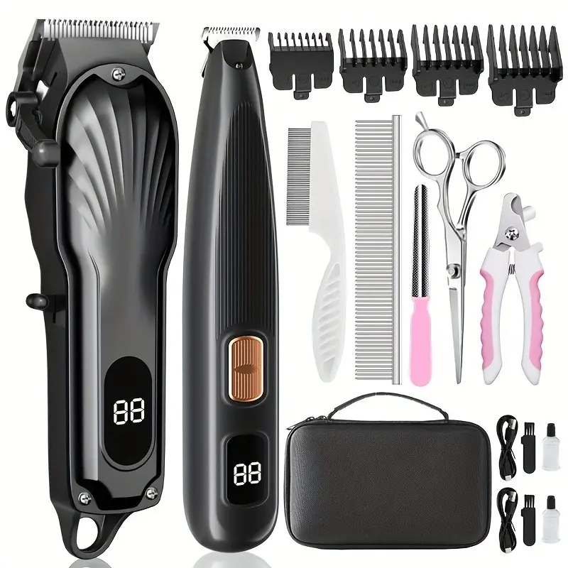 Pet Electric Clipper for Cats and Dogs, Professional Grooming Tool, Groomer Tools, Hair Trimmer for Large Dogs, Long-Haired Cats, Horses, Alpacas