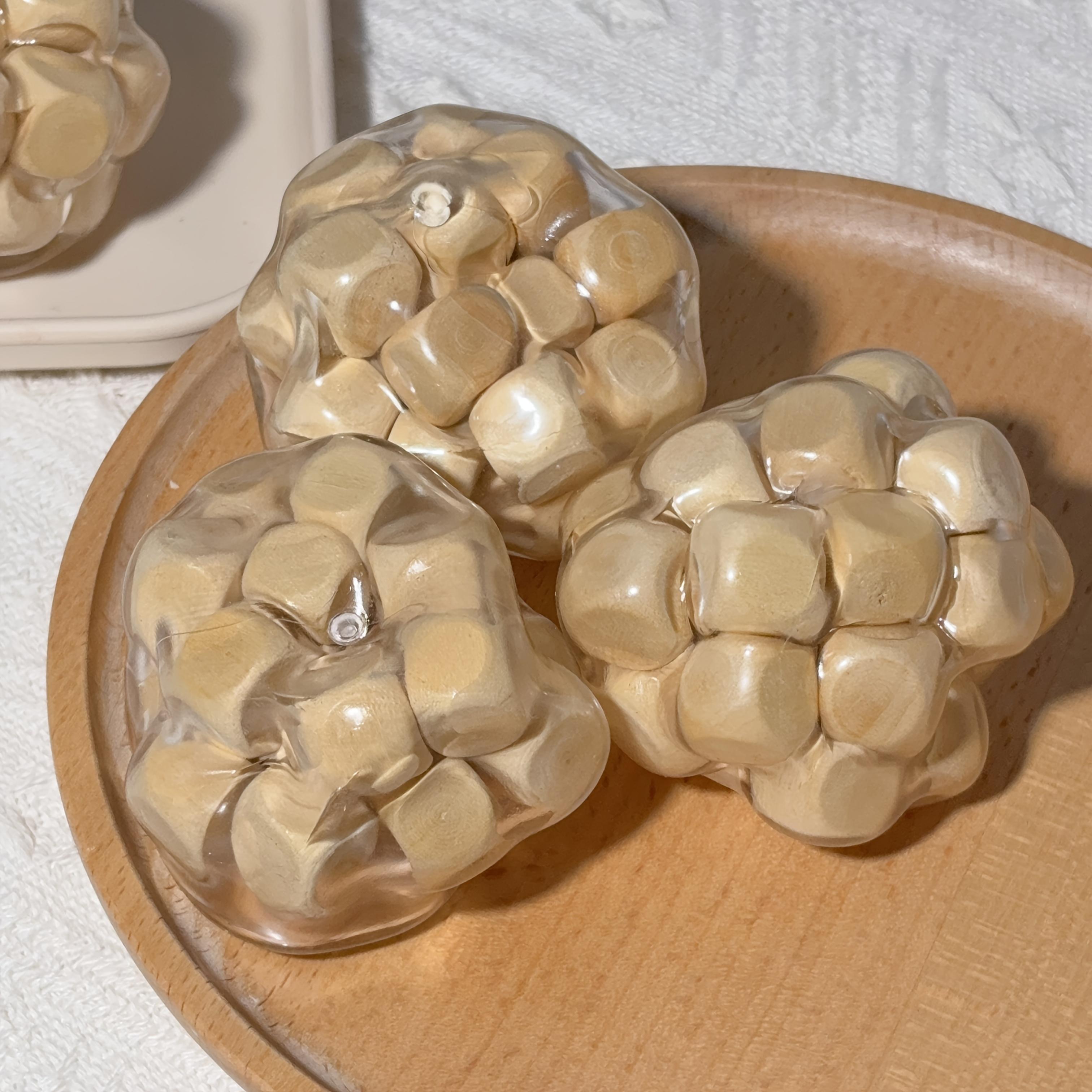 A Tactile Experience with a Wooden Stress-Relief Ball, Crafted by Hand for Sensory Play, Perfect As Gifts for Both Kids And Adults, And Suitable As Desk Toys for Home Or Office