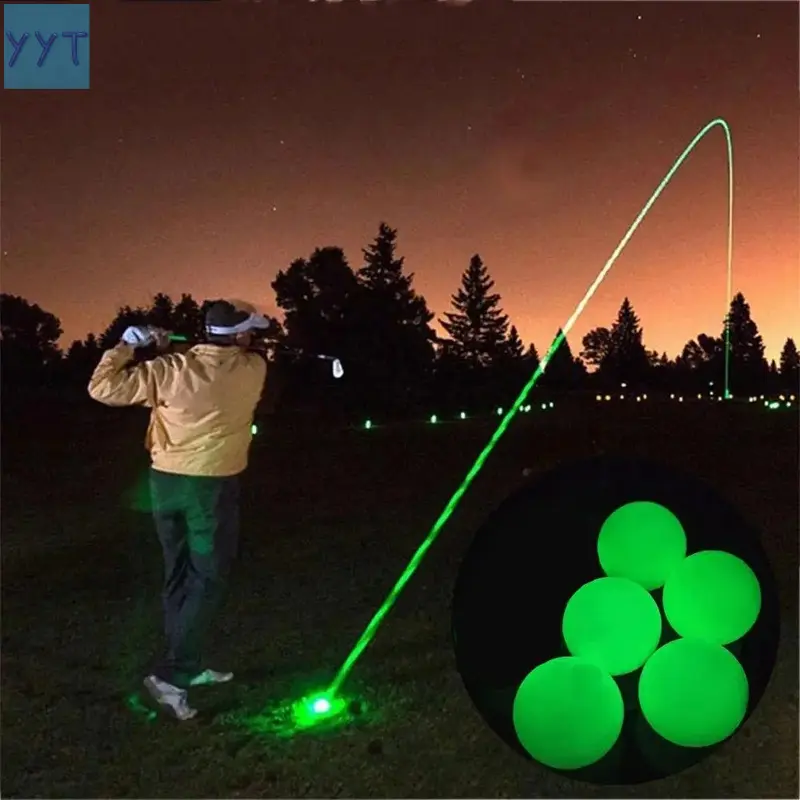 YYT1  Glow in the Dark Golf Ball, 5 Counts/set Portable Durable Luminous Golf Ball, Glowing Golf Ball Night Training, Golf Training Accessory, Equipment Supplies Daily Use, Golf Supply, Golf Accessories