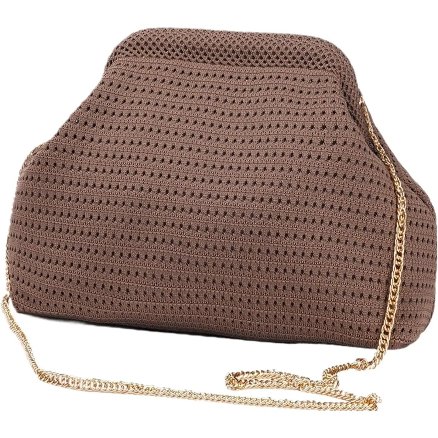 Summer Beach Woven Clutch Purses for Women 2025 Cloud Dumpling Pouch Purse Crossbody Bag Handbag Crochet Stripped