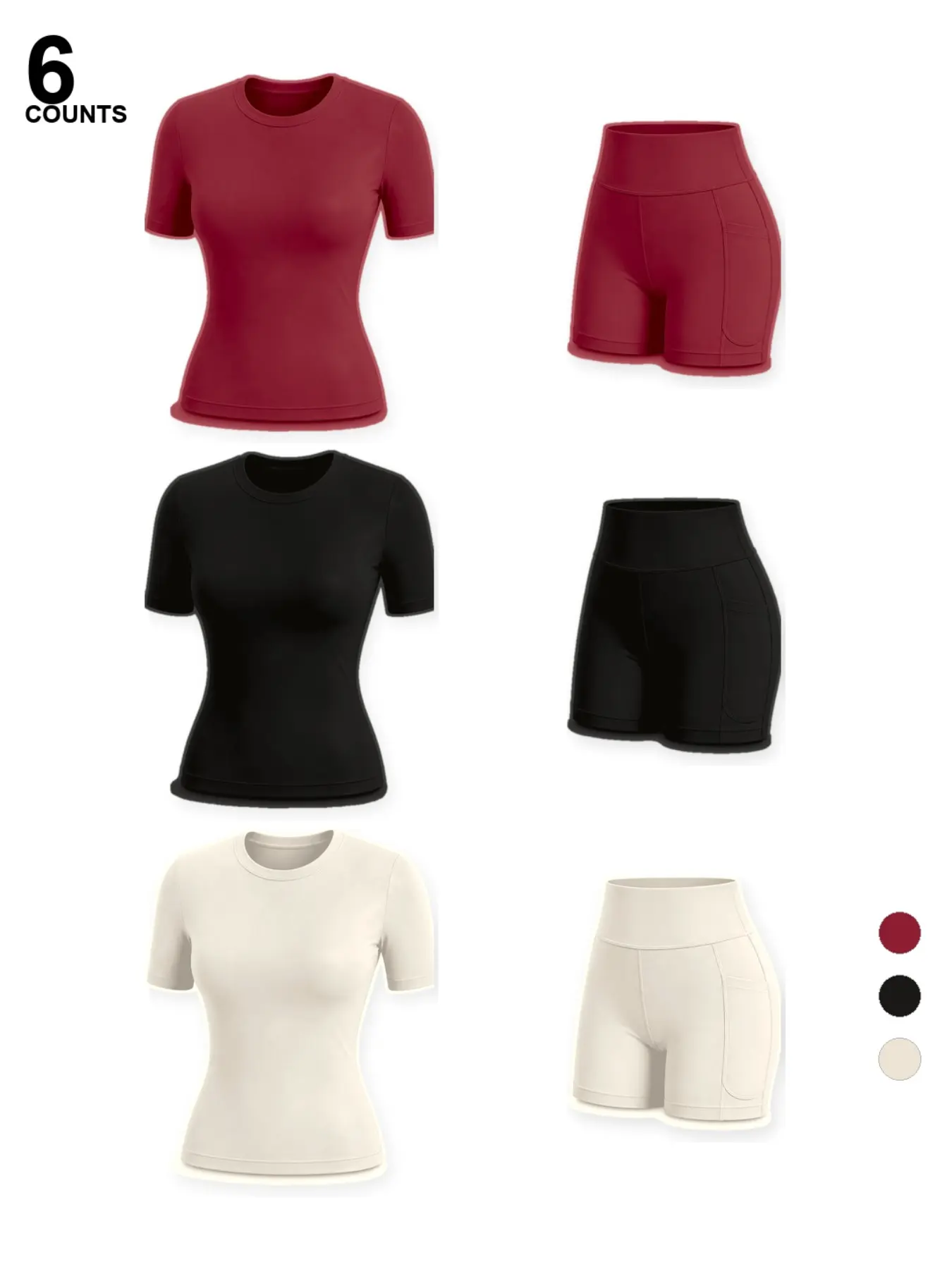Women's Sporty Two-Piece Set, Short Sleeve Top & Shorts, Quick-Dry Fitness Wear, Ideal for Yoga, Training, Running & Outdoor Activities, Exercise Clothing Set