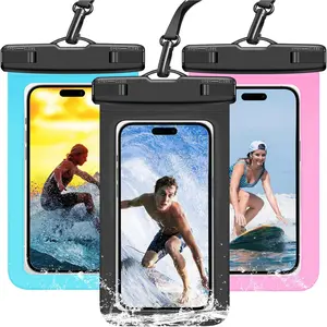 3 Pack IPX8 Waterproof Phone Pouch Universal Waterproof Case Dry Bag Protector for iPhone 17/16/15/14 Pro Max Plus Galaxy S25 S24 Pixel Up to 8.4" Multicolor 3