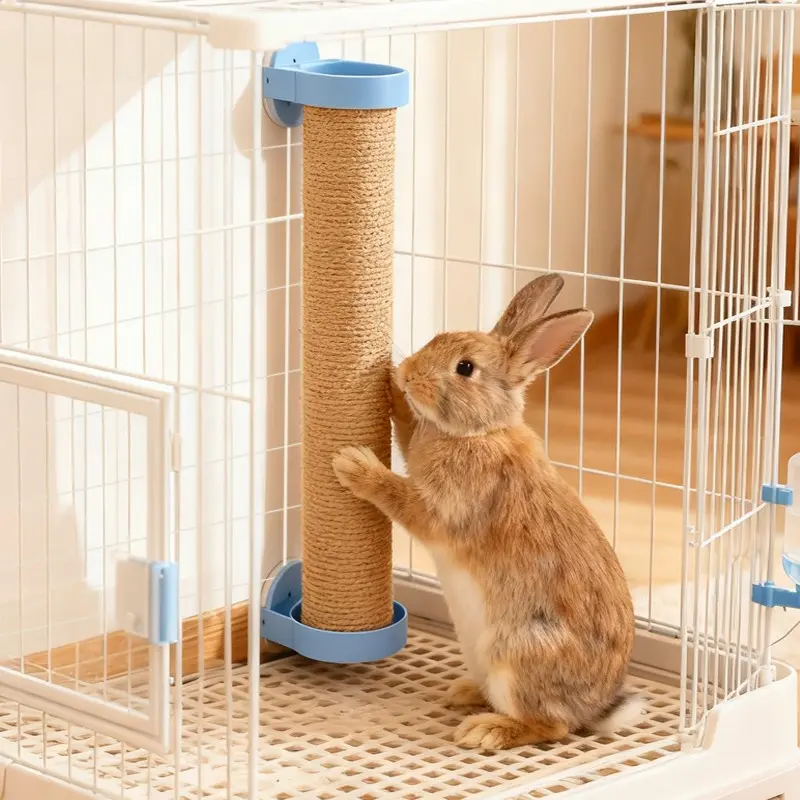 Adjustable Angle Rabbit Scratching Post, Scratcher, Bunny Fence Accessory, Small Animal Scratch Toy, Pet Interactive Climbing Toy