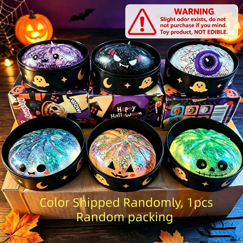 8.5CM Halloween Dumpling Stress Relief Squishy Toy Maltose Relieve Anxiety Antistress Slow Rise Surprise Gift