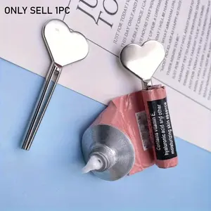 1pc Metal Manual Toothpaste Squeezer, Push Toothpaste, Stainless Steel Dispenser, Hand Cream Squeezer, Roller Set, Bathroom Accessories