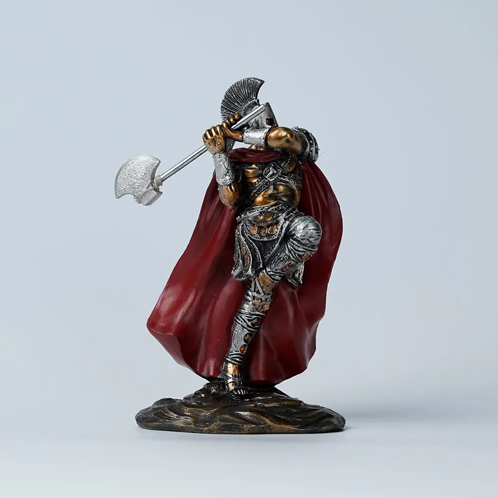 Spartan Warrior Resin Statue, Ancient Greek Hero Sculpture, Decorative Sculptures, Desktop Decor, Men's Gift, Office Home Decoration, Collectible Art Piece, Art Figurine