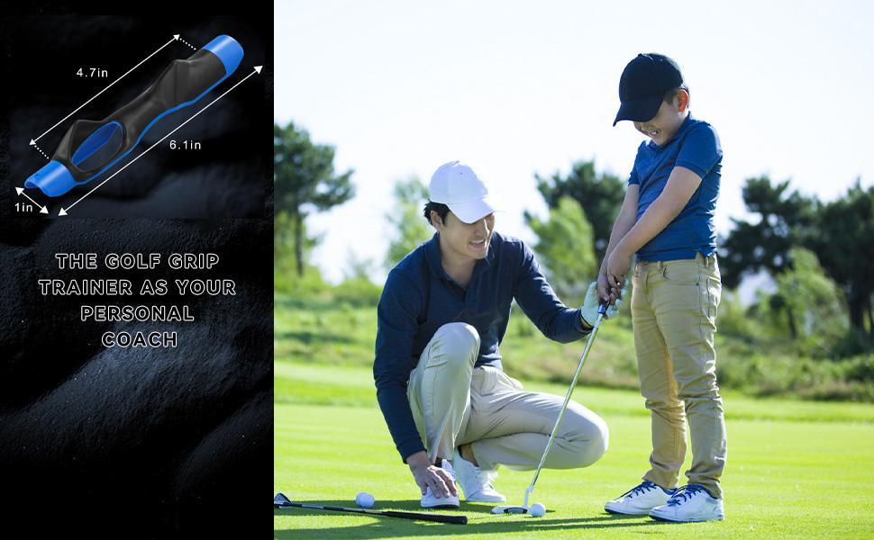 Golf Grip Trainer - 6in Lightweight Right Hand Golf Grip Trainer, Fix Swing Grip, Golf Grip Training Aids, Fix Hand Position & Grasp, Master Correct Grip Posture, Golf Gifts