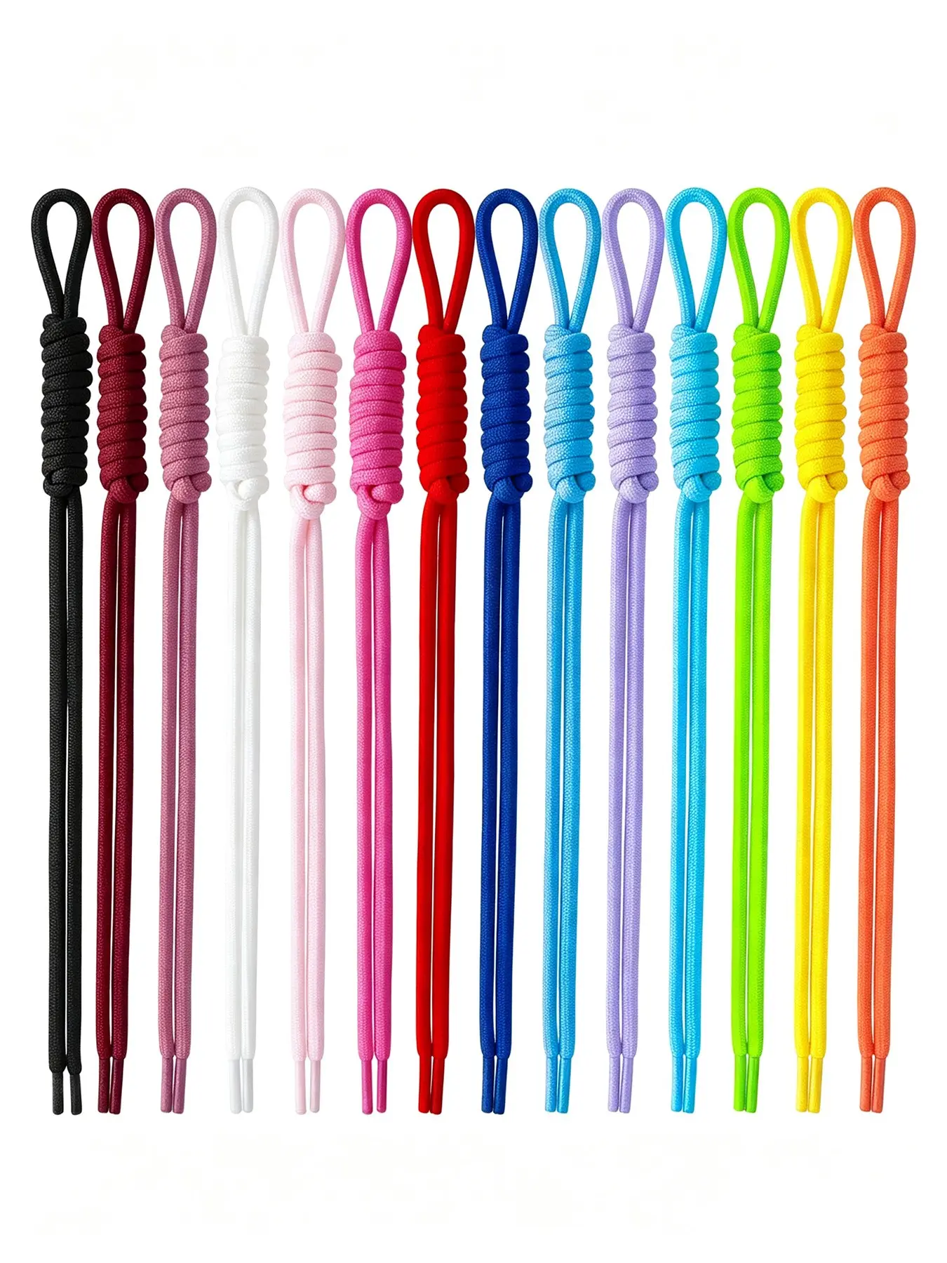 14Pcs Colorful Paracord Rope Keychain Set, Keychain for Bags, Bohemian Braided Knot Nylon Bag Charms, DIY Hand Woven Rope Accessories for Handbag Purse Backpack Phone Case, Handmade Jewelry & Gift Making Supplies